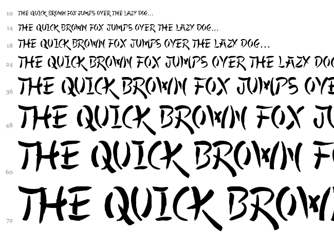 All Yoko font waterfall